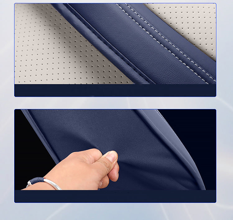 BediffAuto Universal Fit for Most Vehicles Breathable Napa Leather Car Seat Cover Protection Set
