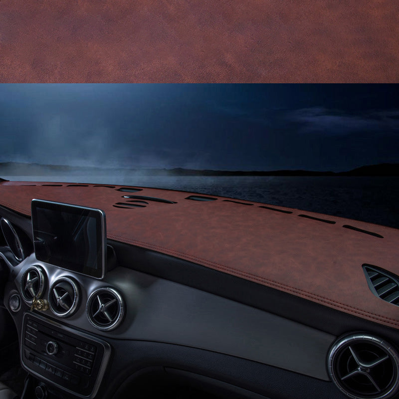 Car Dashboard Cover Customized to Fit Carbon Fiber Texture Leather Sun Shade Dash Mat