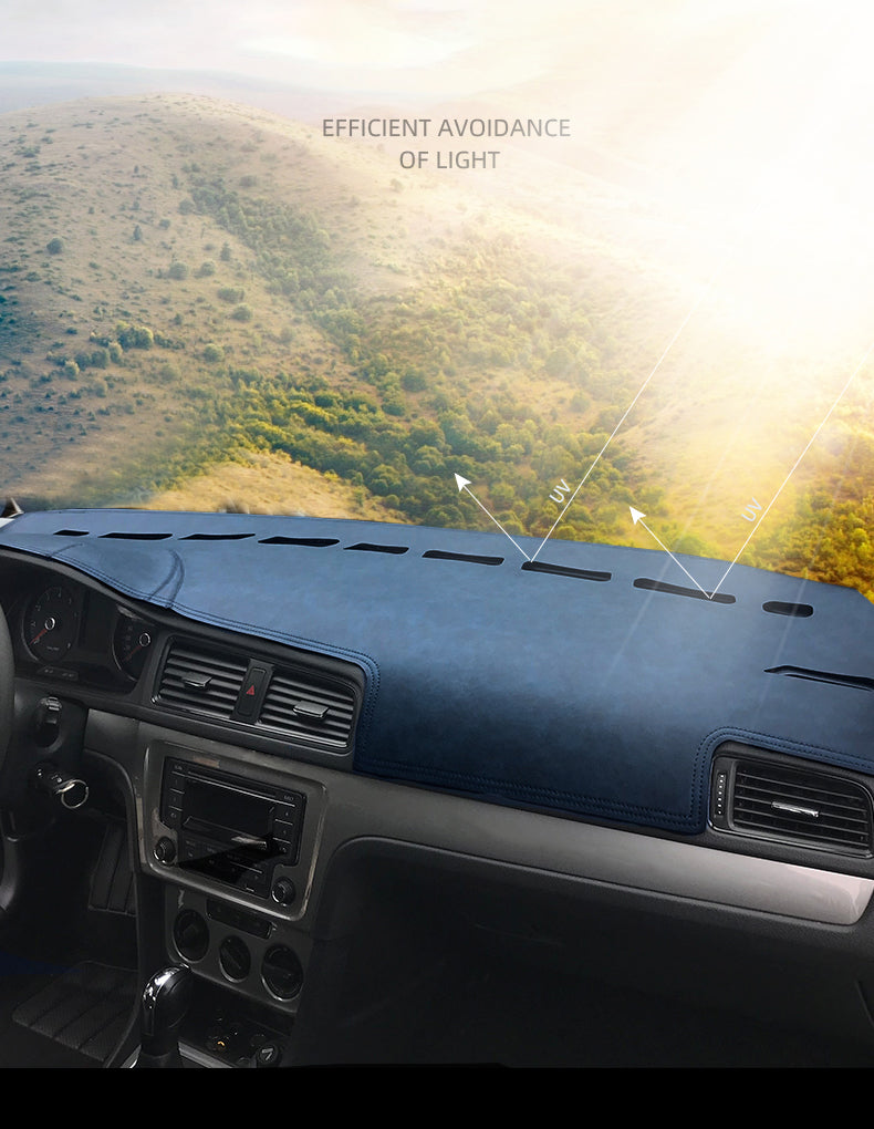 Car Dashboard Cover Customized to Fit Carbon Fiber Texture Leather Sun Shade Dash Mat