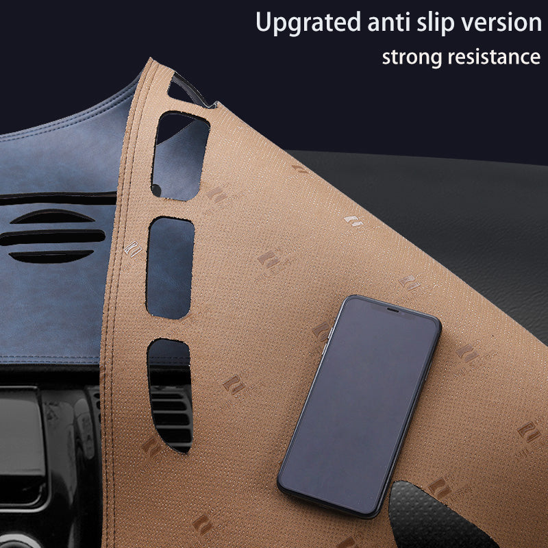 Car Dashboard Cover Customized to Fit Carbon Fiber Texture Leather Sun Shade Dash Mat